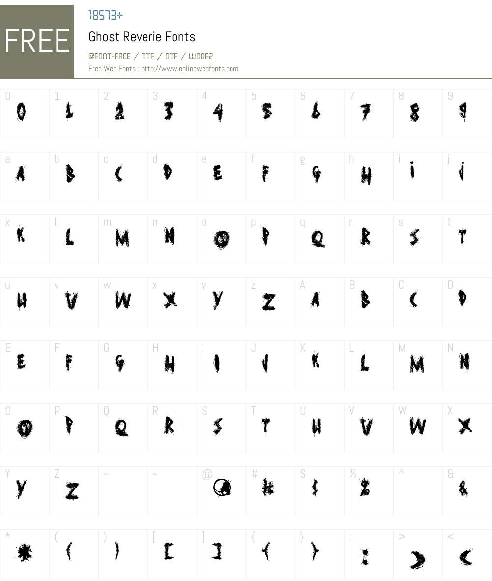 Ghost Reverie Font Screenshots