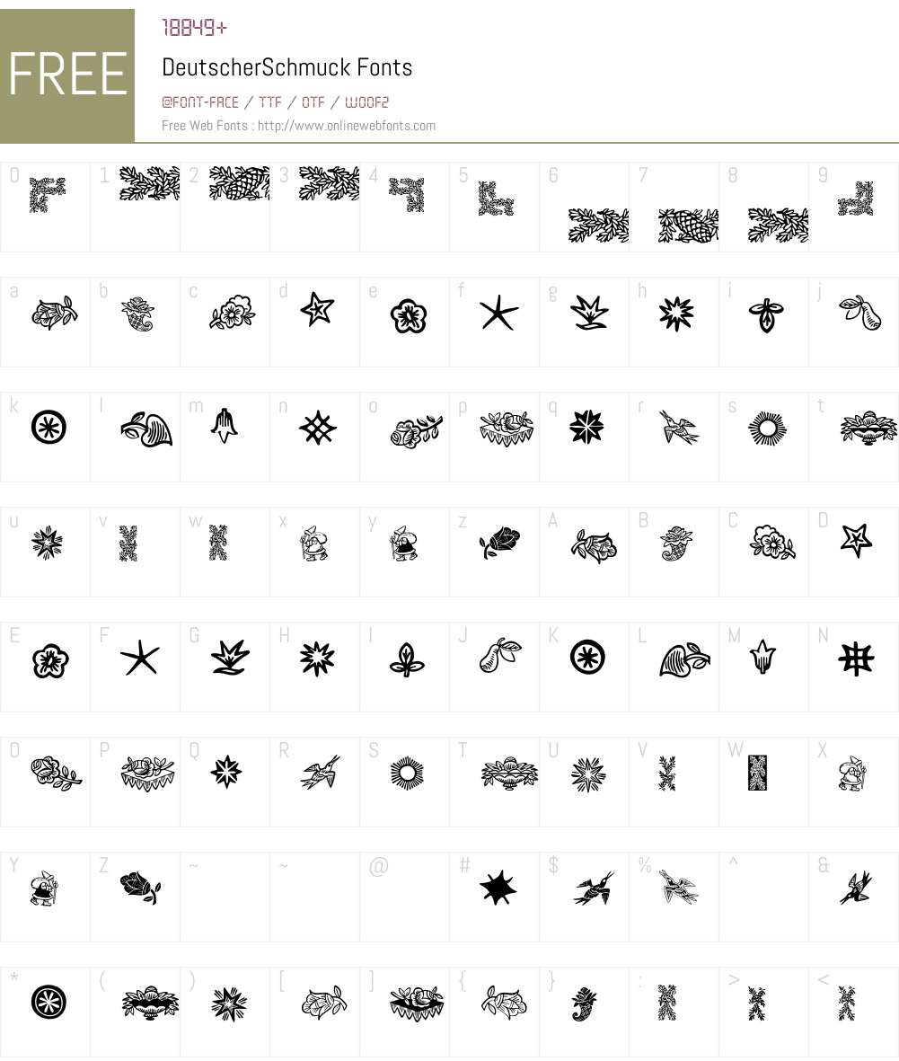 DeutscherSchmuck Font Screenshots