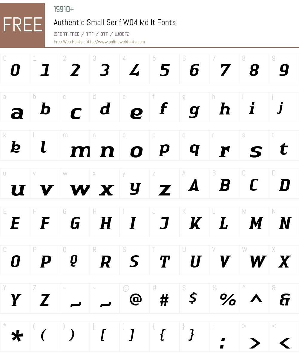 Linotype Authentic Small Serif Font Screenshots