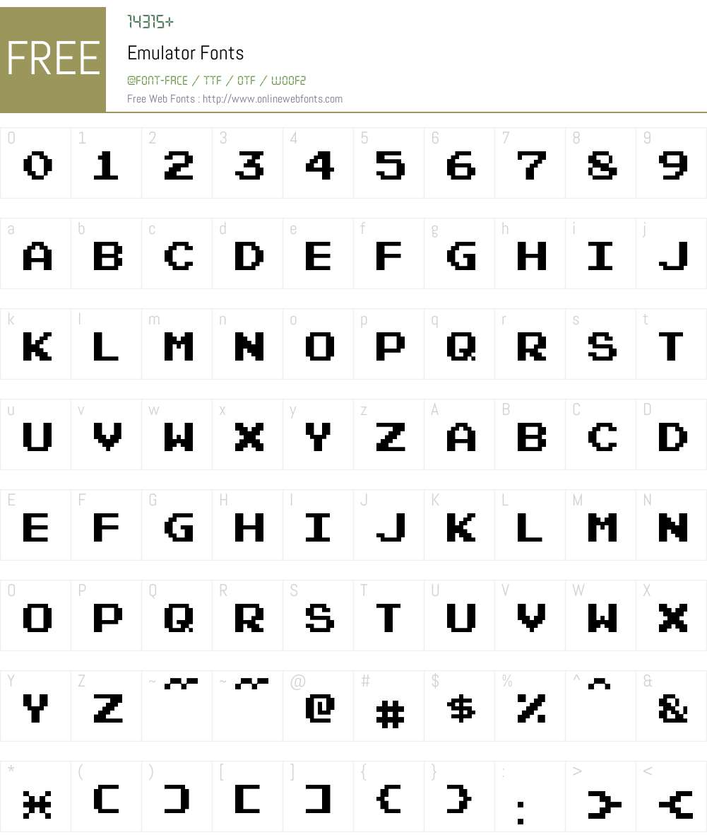 Emulator Font Screenshots