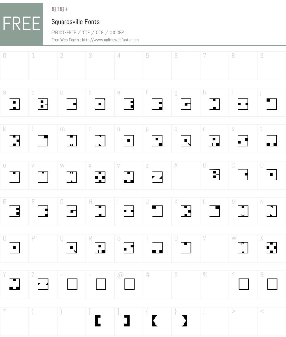 Sqsville Font Screenshots