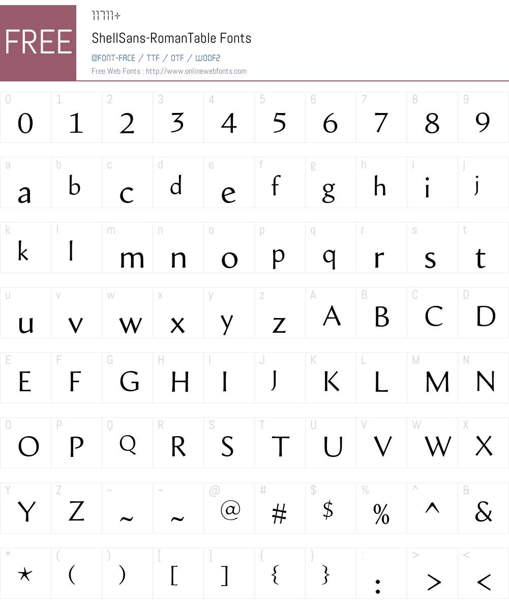 ShellSans Font Screenshots