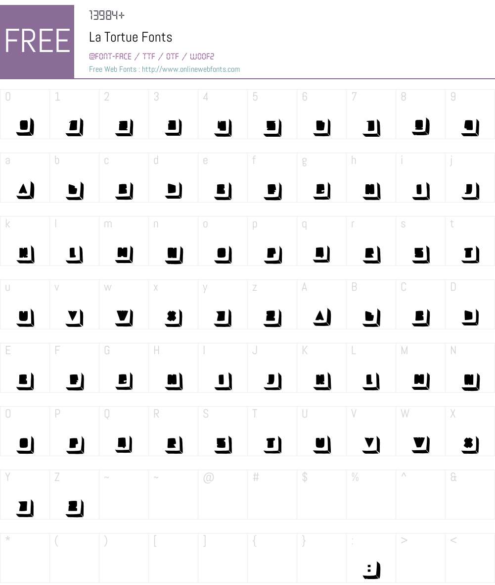 La Tortue Font Screenshots