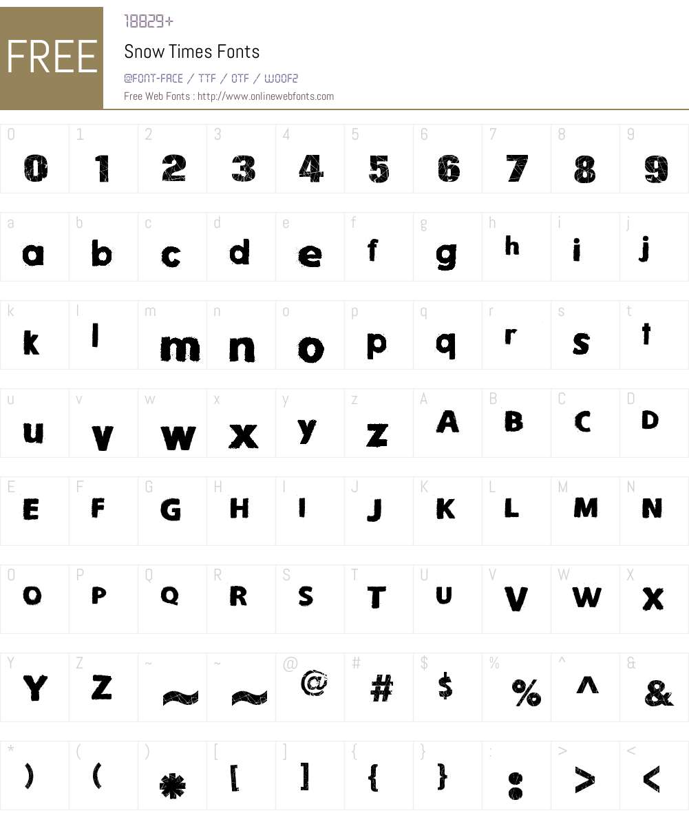 Snow Times Font Screenshots