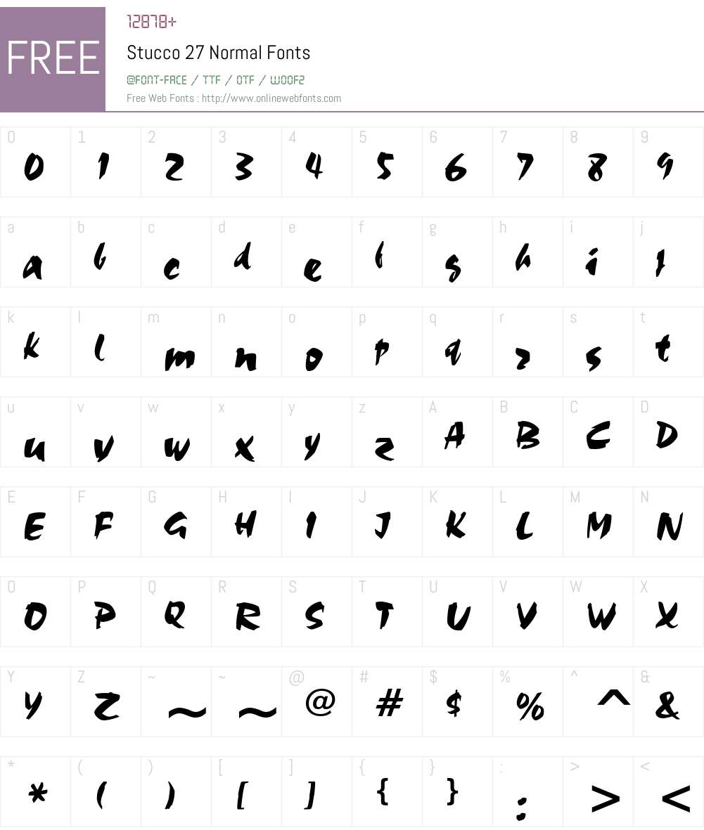 Stucco 27 Font Screenshots