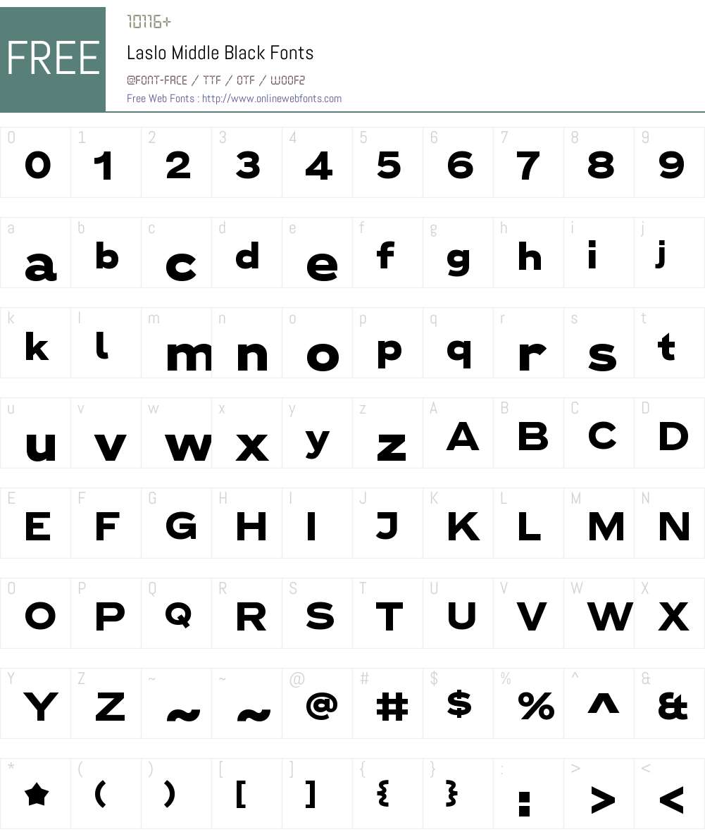 Laslo Middle Black Font Screenshots