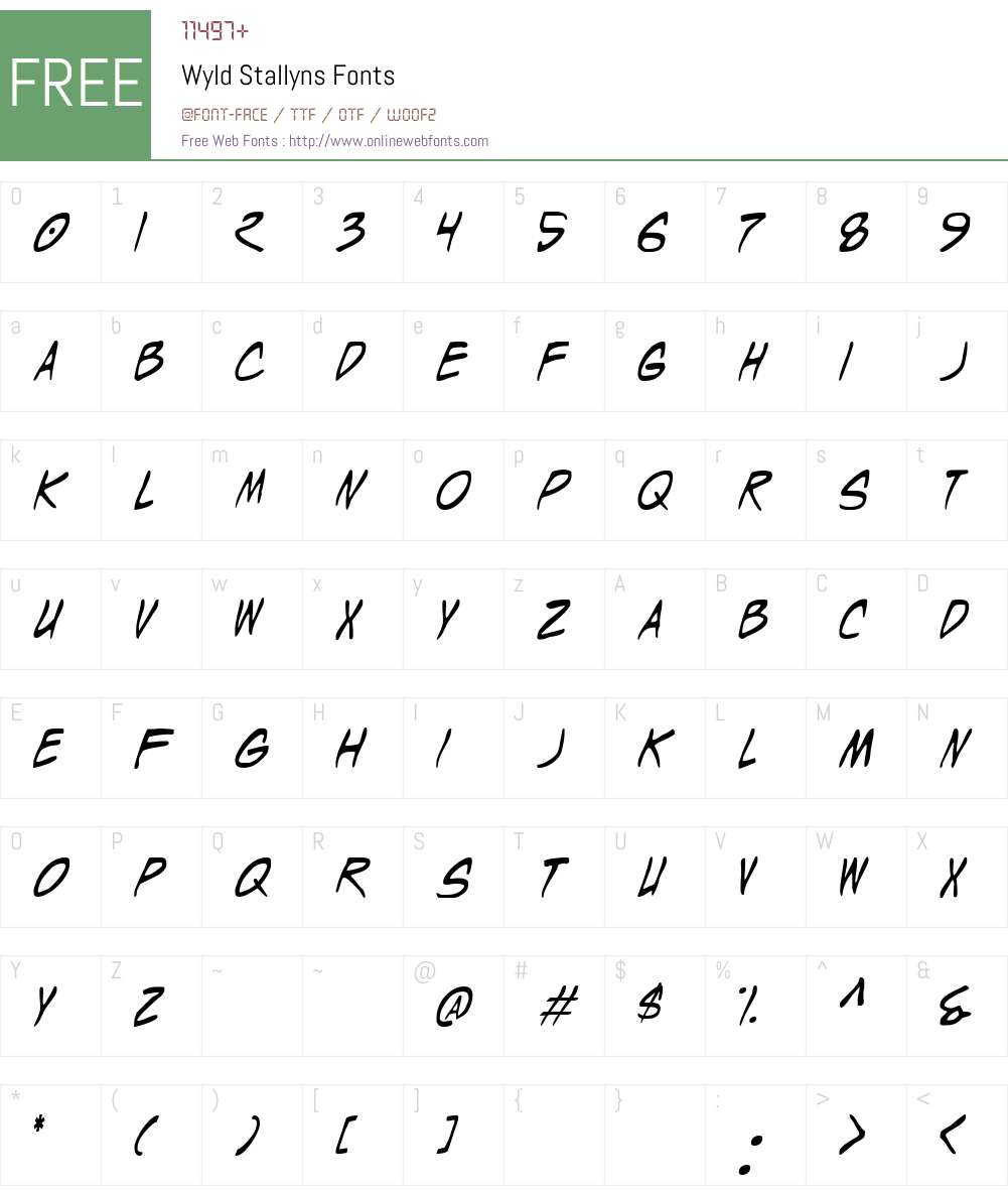 Wyld Stallyns Font Screenshots