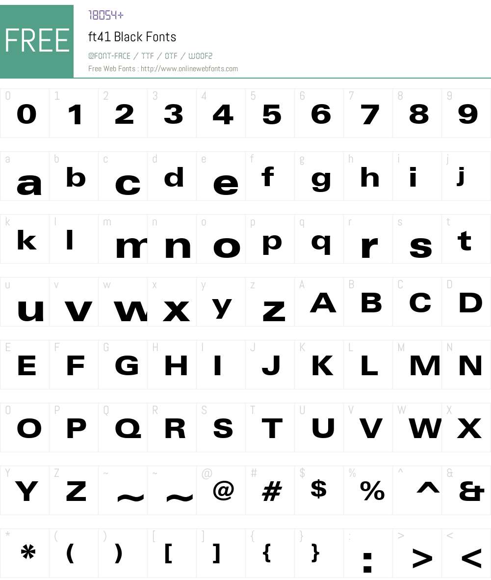 ft41 Black 1.00 1998 initial release Fonts Free Download ...