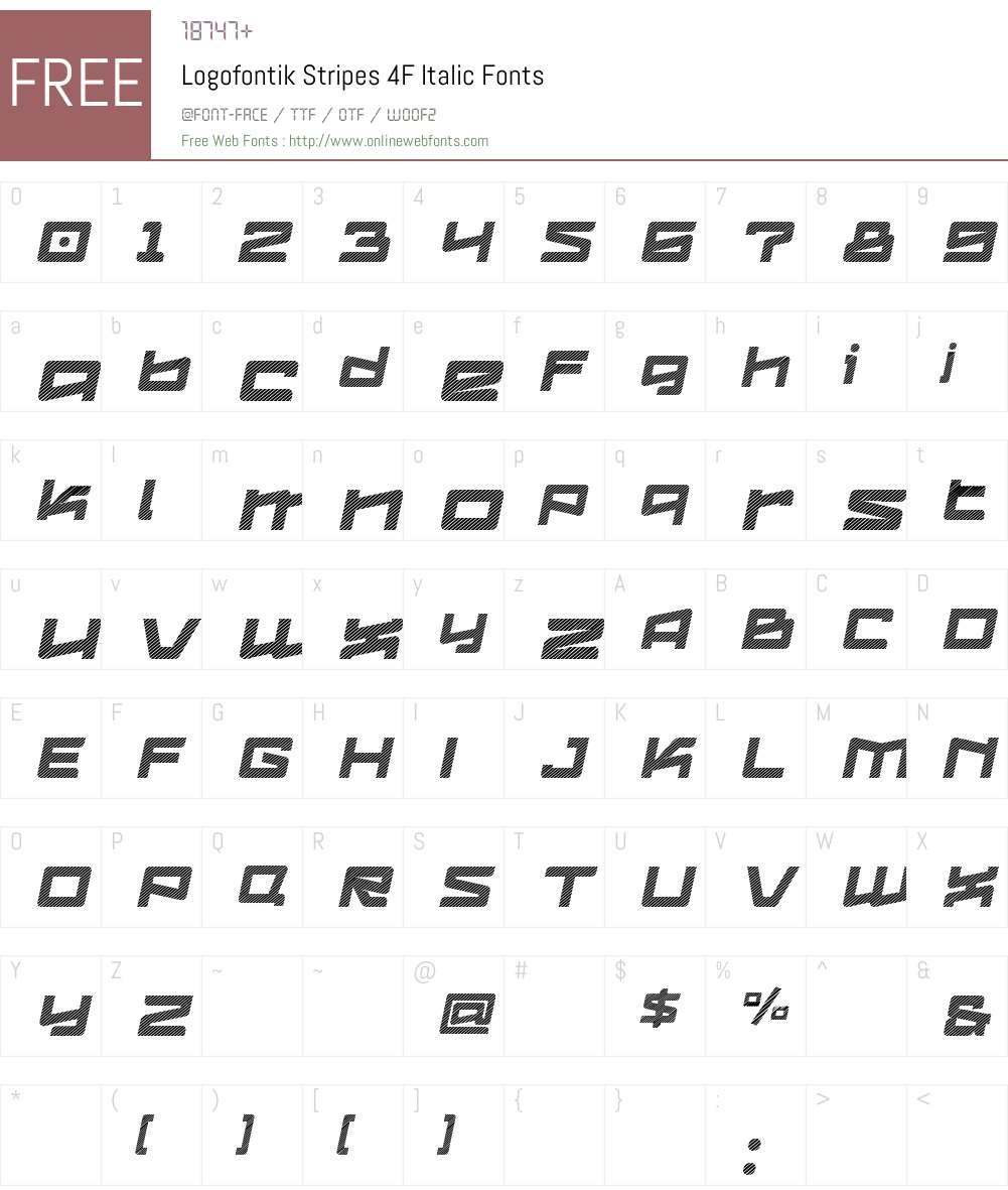 Logofontik 4F Font Screenshots