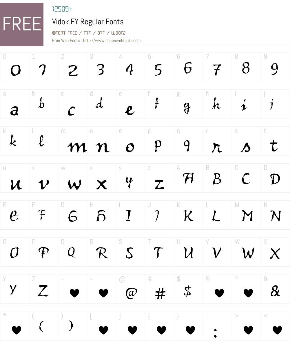 Vidok FY Font Screenshots