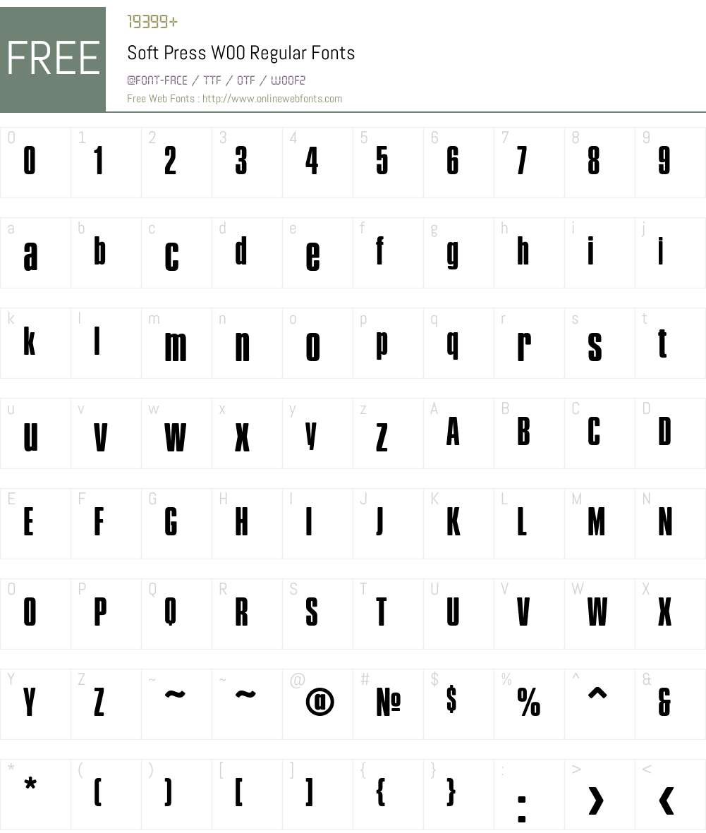 SoftPressW00-Regular Font Screenshots