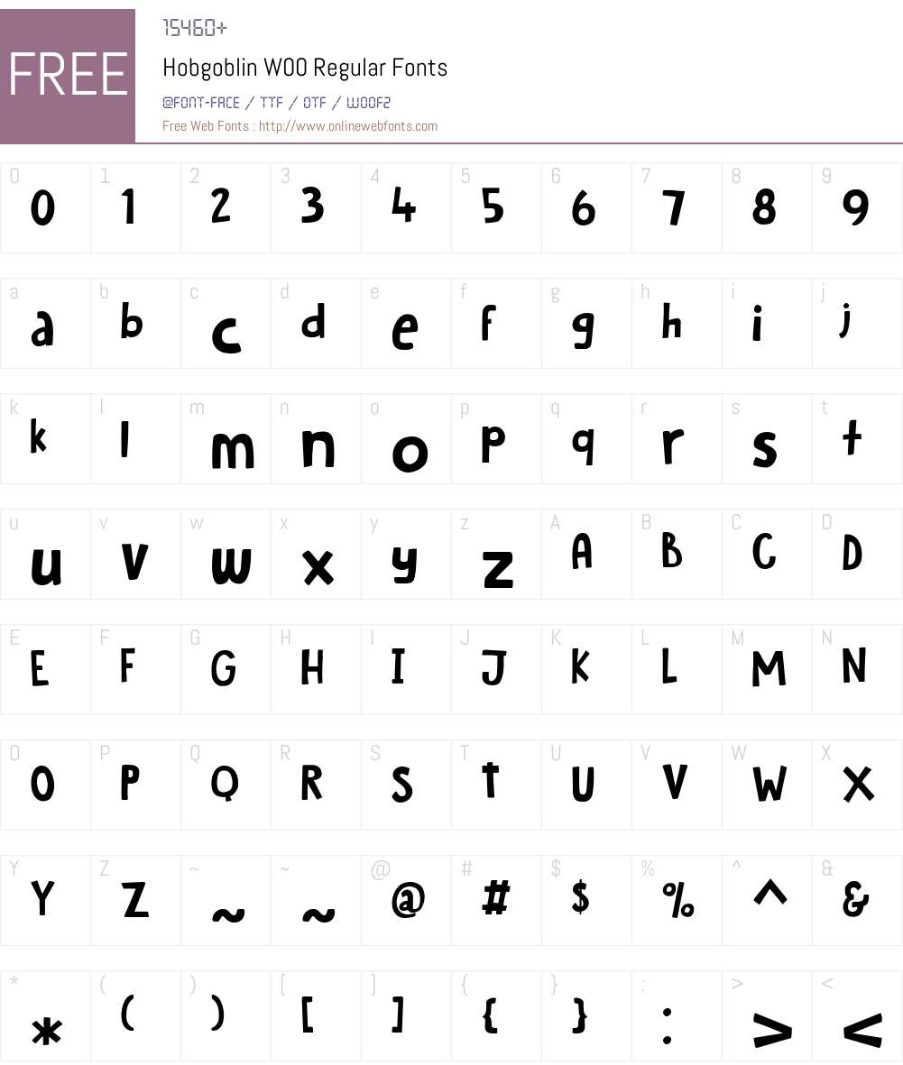 HobgoblinW00-Regular Font Screenshots