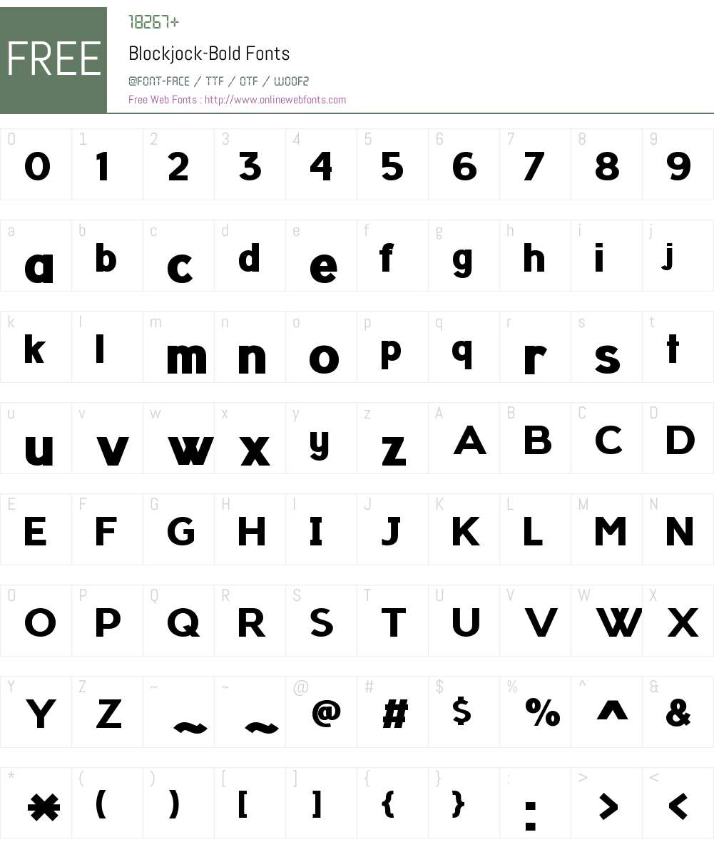 Blockjock Font Screenshots