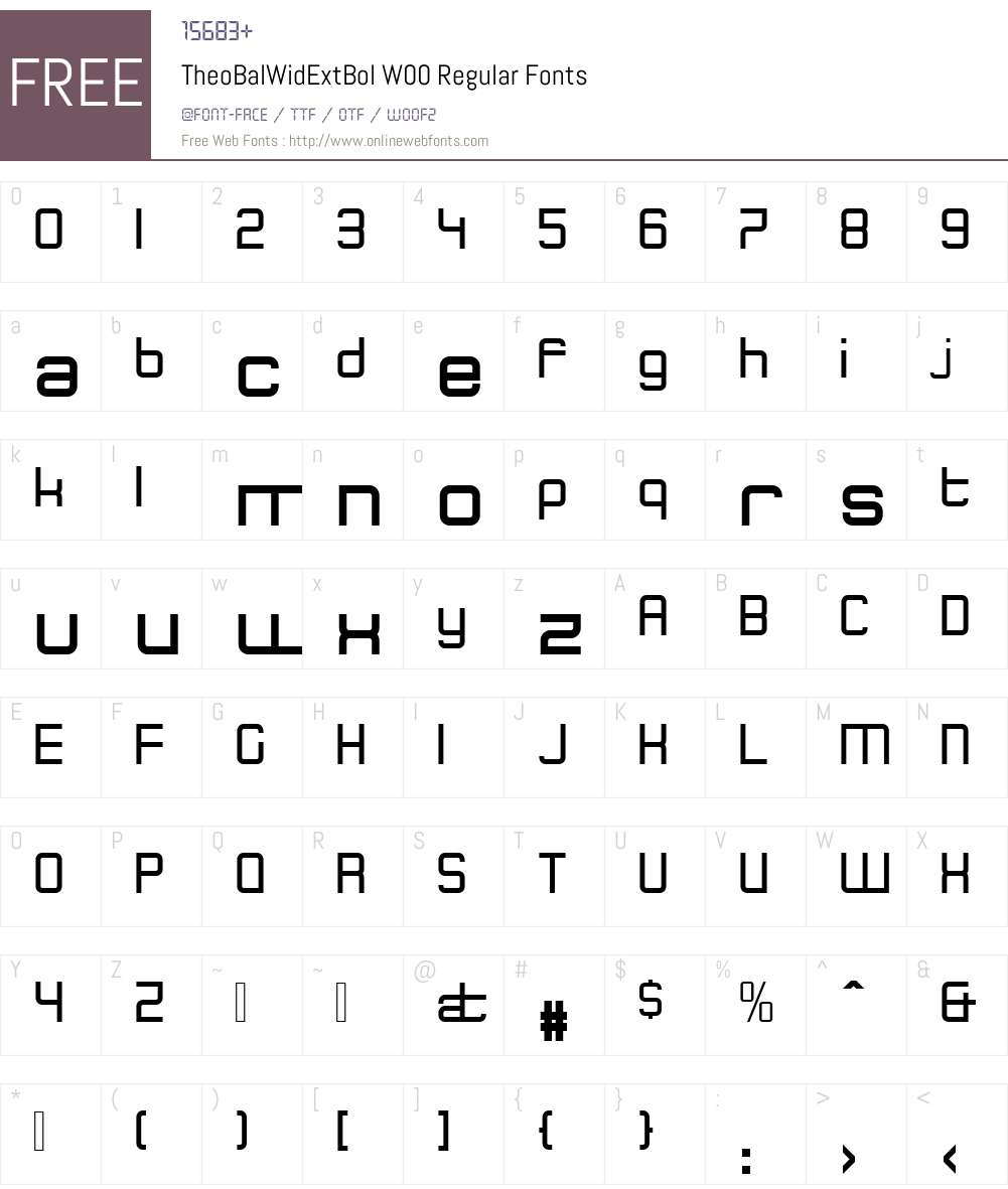Theo Ballmer Font Screenshots