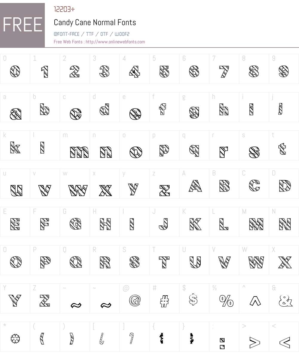Candy Cane Font Screenshots