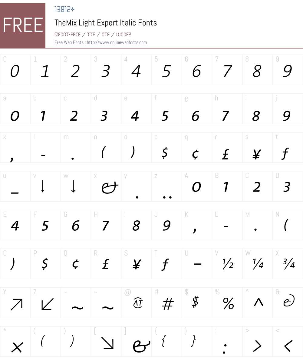 The Mix Light- Font Screenshots