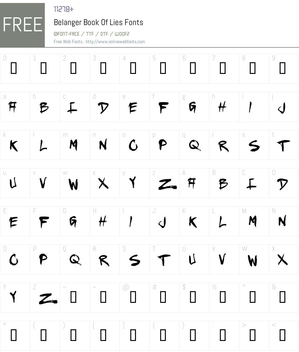 Belanger Font Screenshots