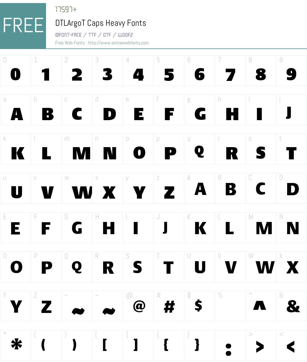 DTL Argo Font Screenshots