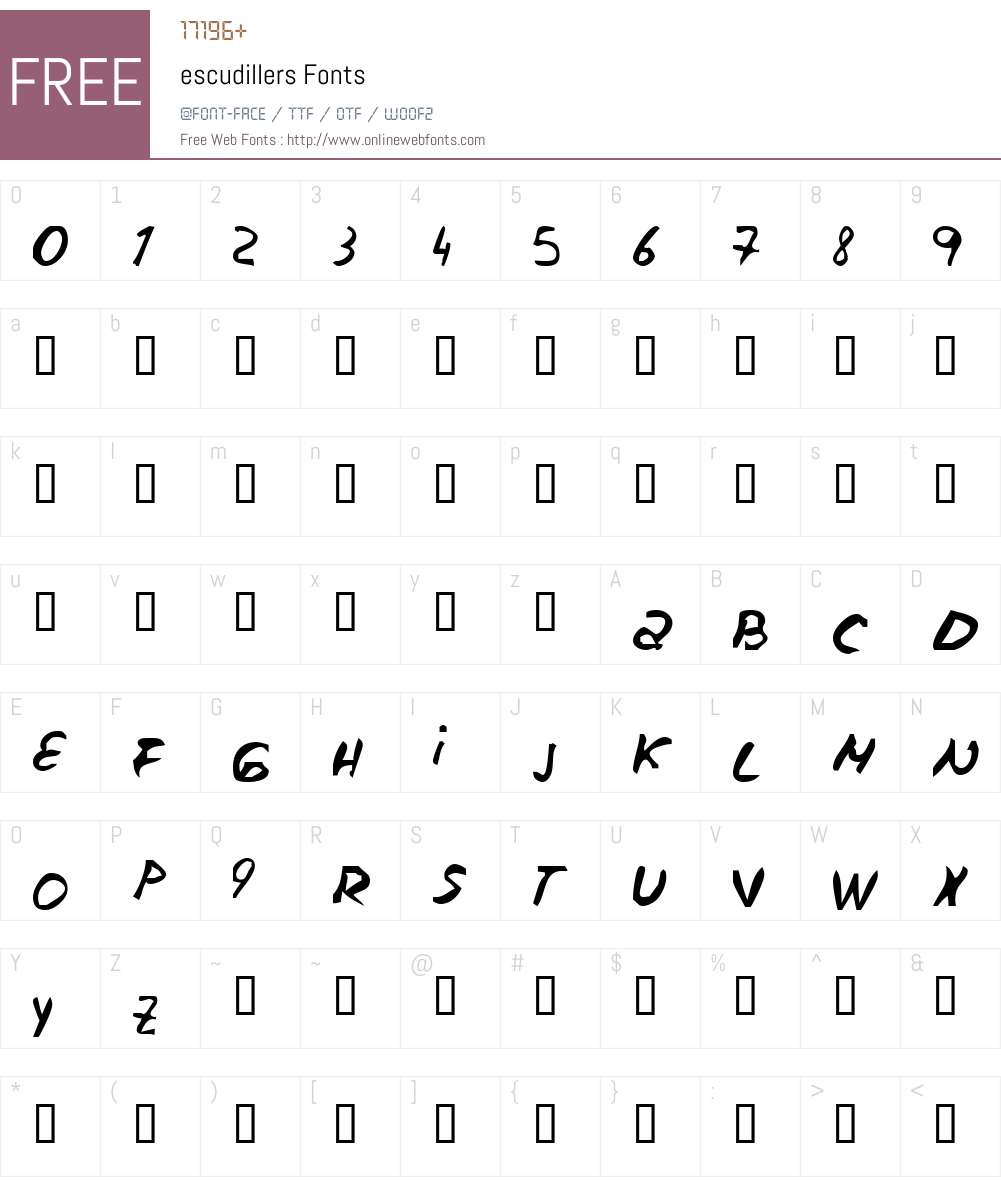escudillers Font Screenshots