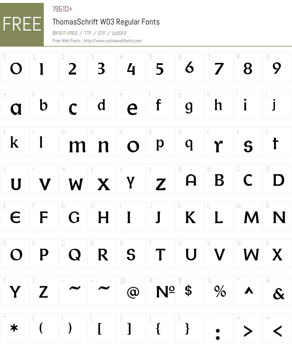 ThomasSchrift Font Screenshots