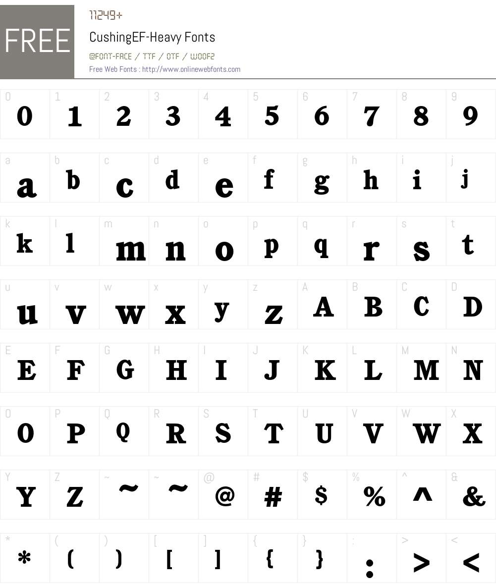 CushingEF-Heavy Font Screenshots