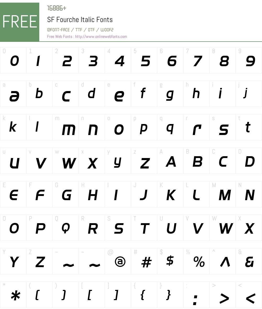 SF Fourche Font Screenshots