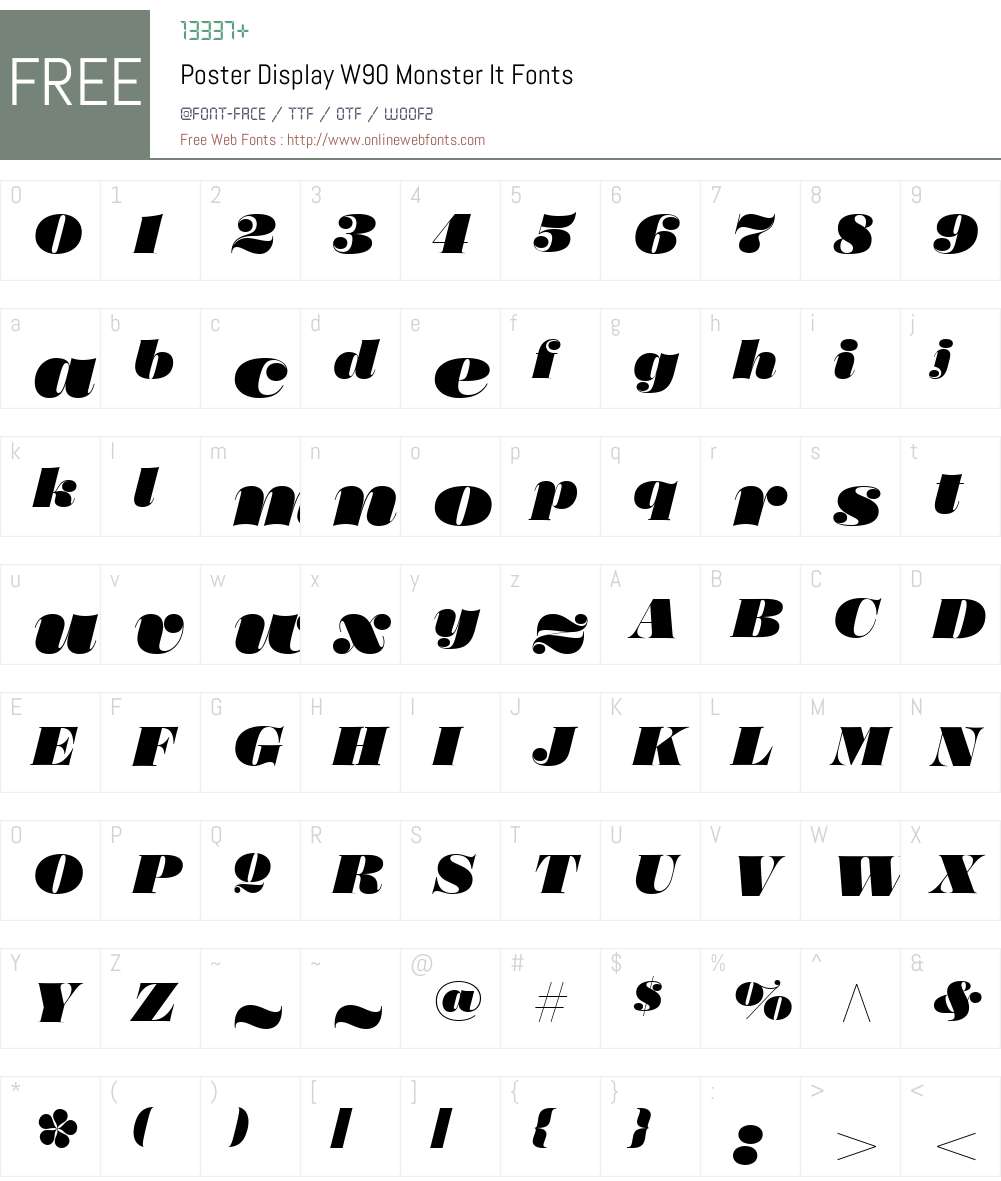 Poster Font Screenshots