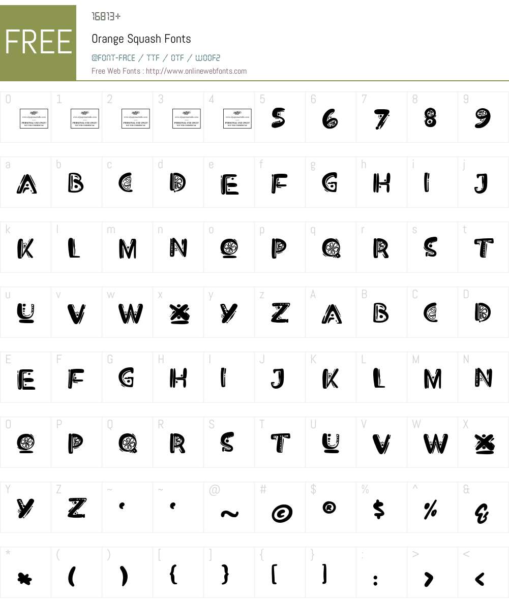 Orange Squash 1.005;Fontself Maker 3.5.8 Fonts Free Download ...