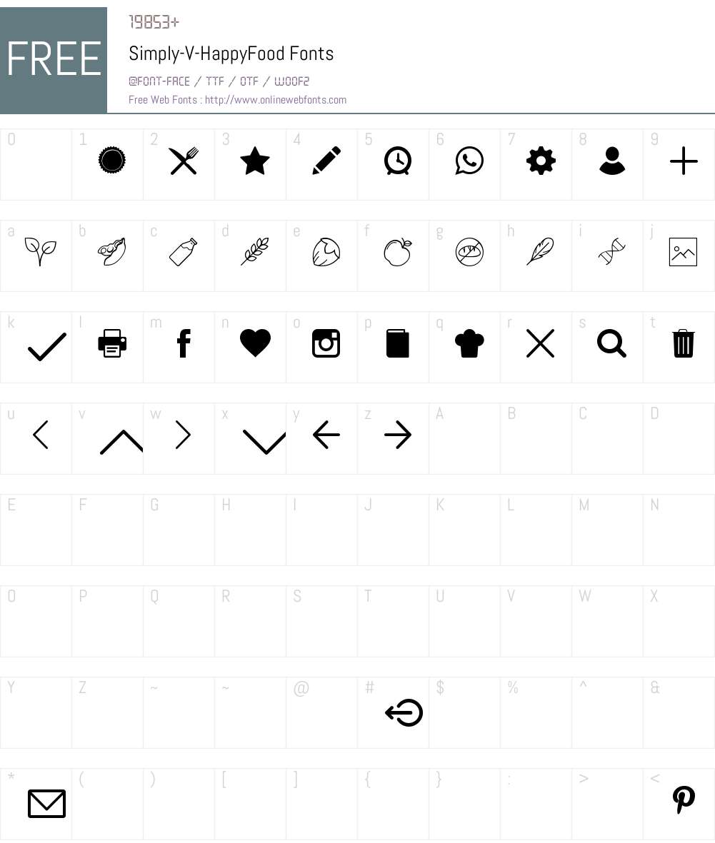 Simply-V-HappyFood Font Screenshots