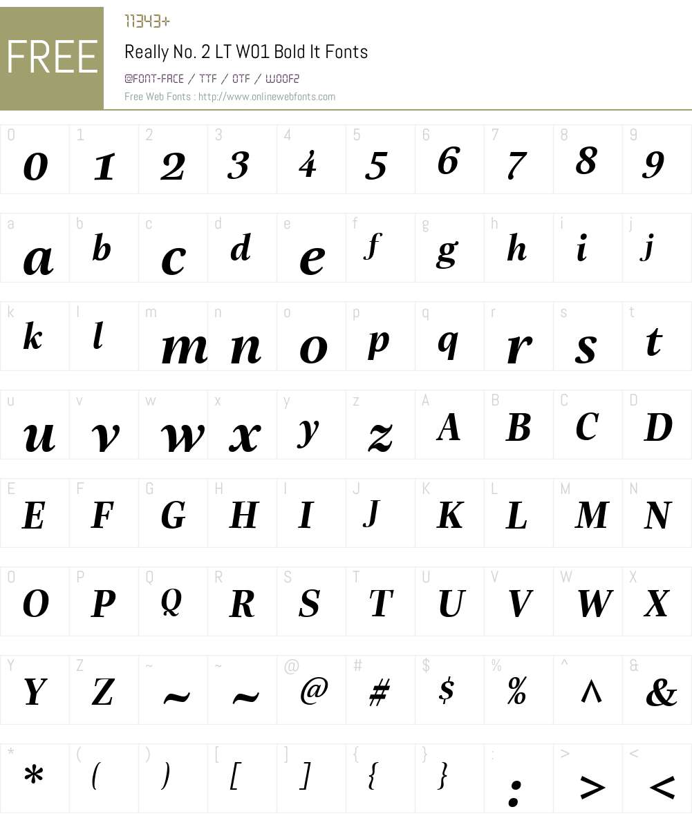ReallyNo.2LTW01-BoldIt Font Screenshots