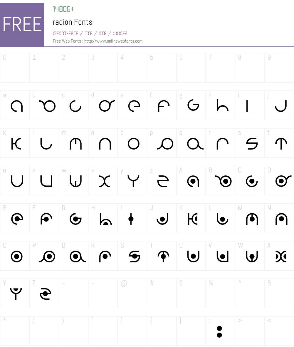 radion Font Screenshots