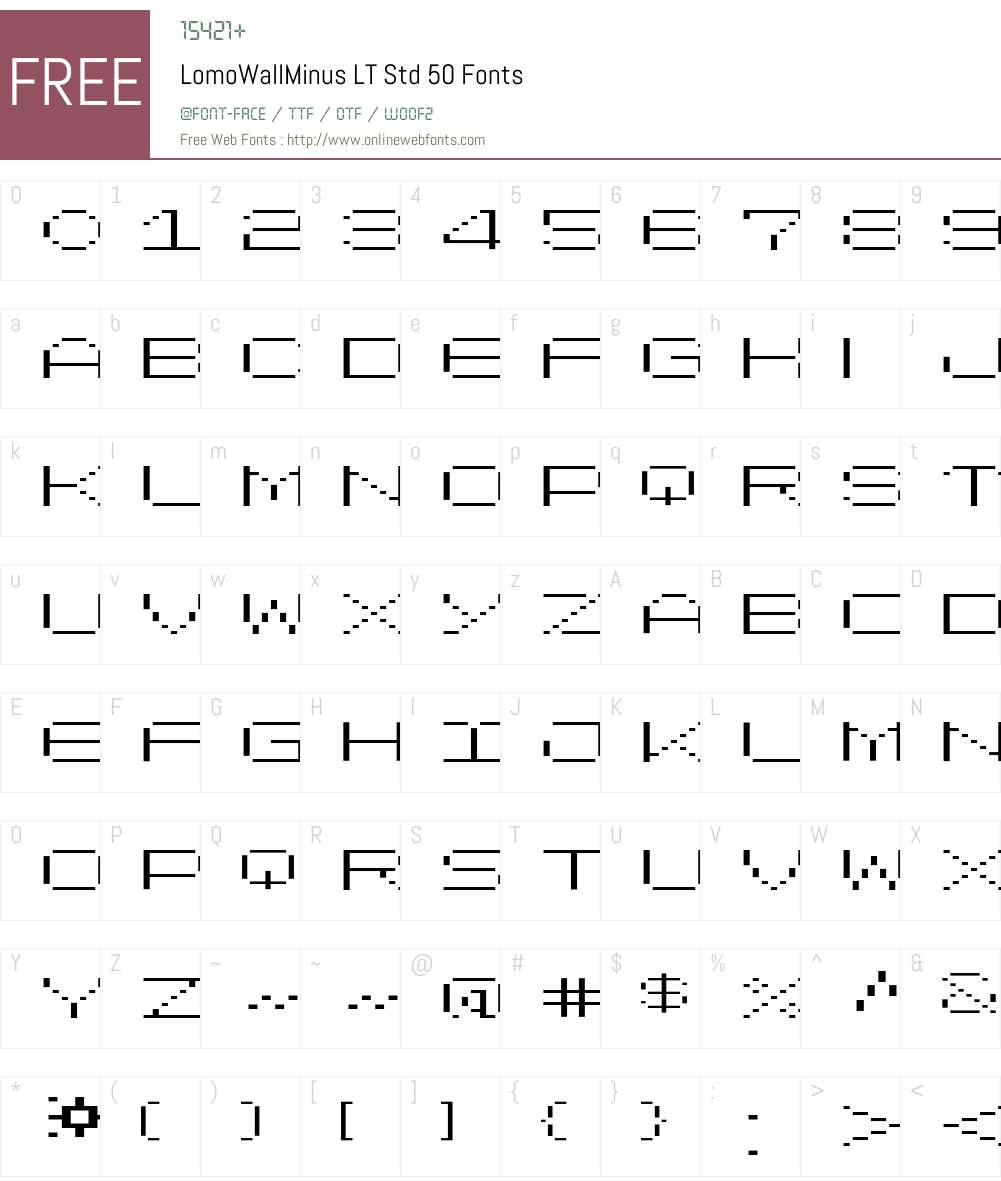 LomoWallMinus LT Std 50 Font Screenshots