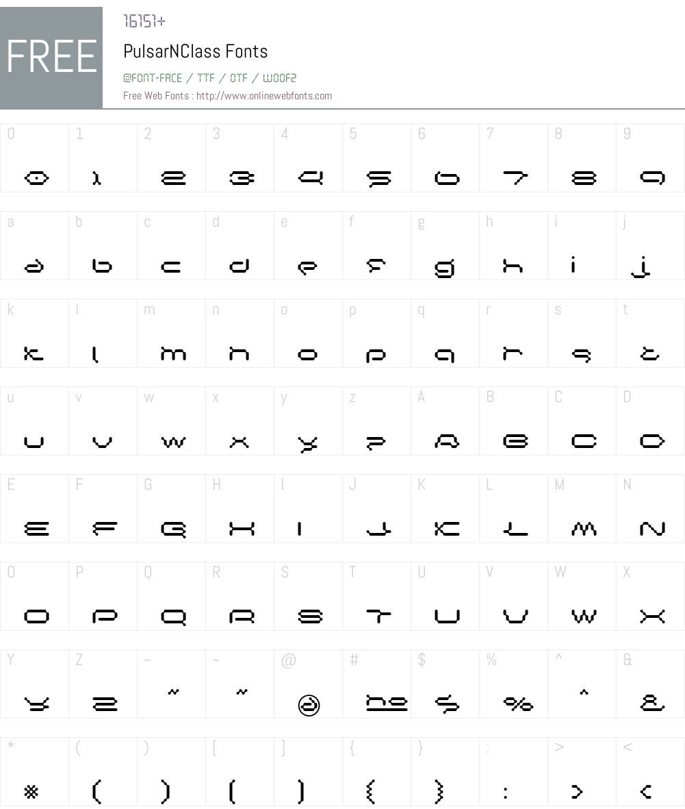 Pulsar Font Screenshots