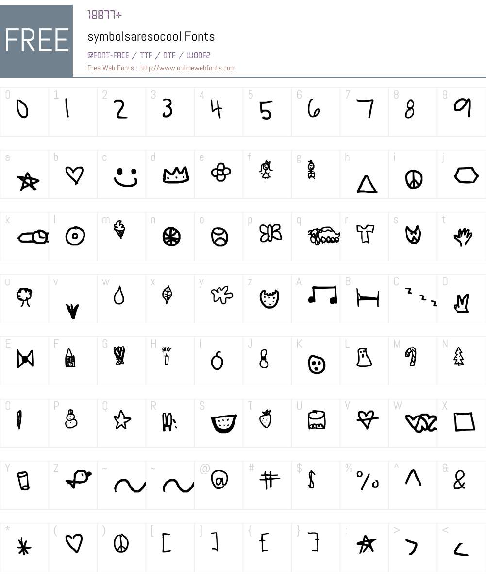 symbolsaresocool Font Screenshots