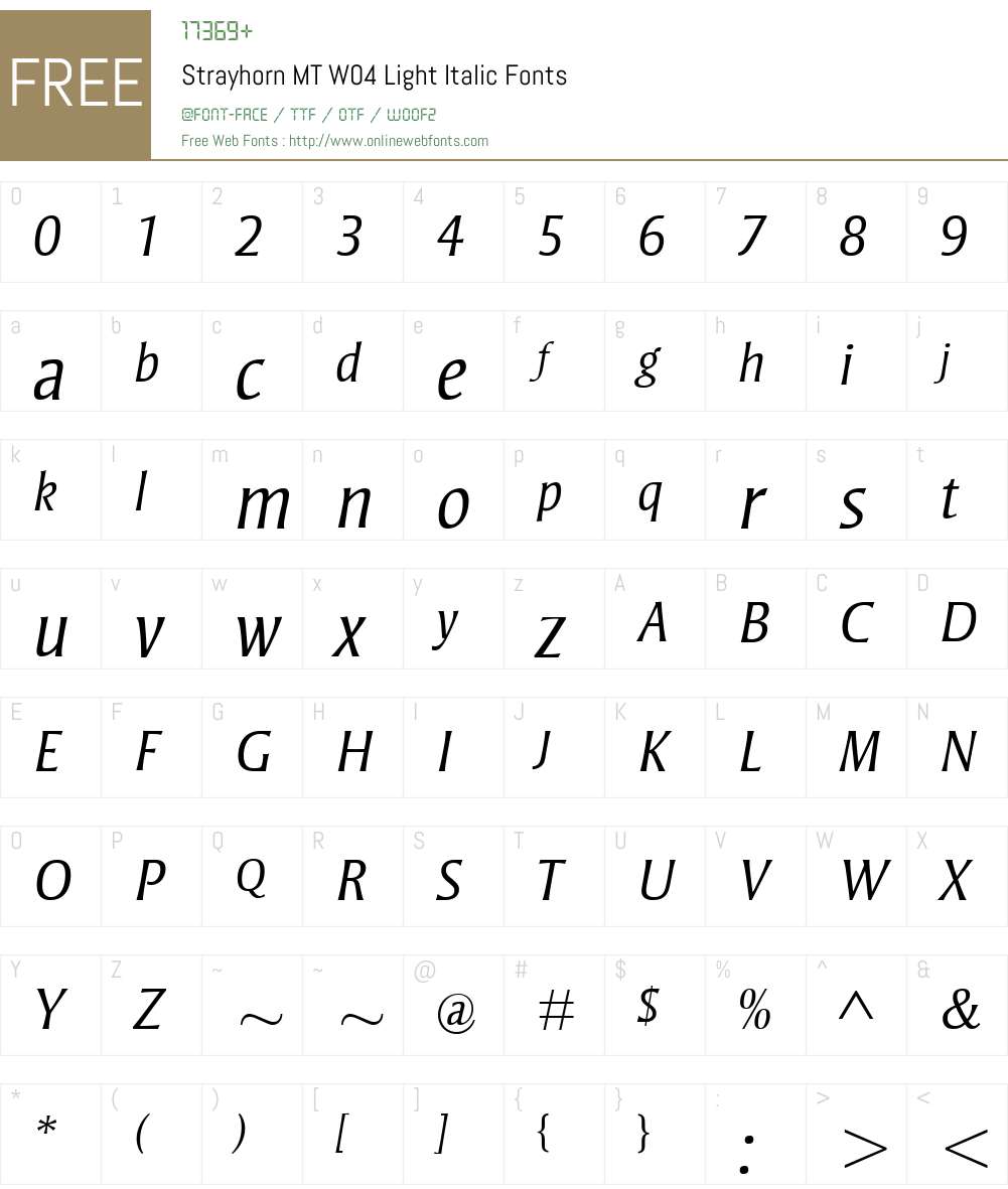 Strayhorn Font Screenshots