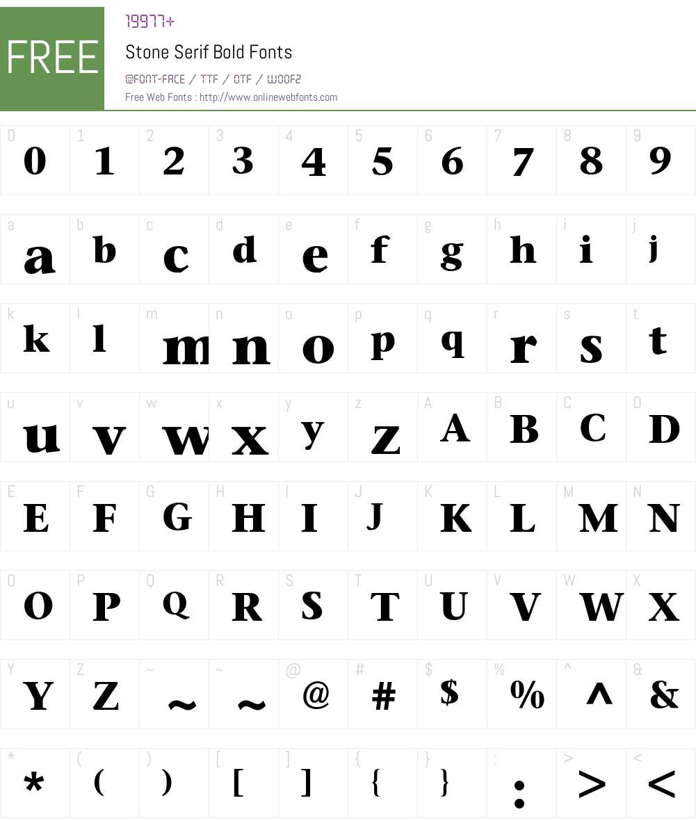 Stone Serif BQ Font Screenshots