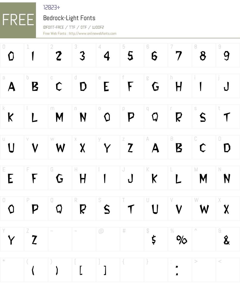 Bedrock-Light Font Screenshots