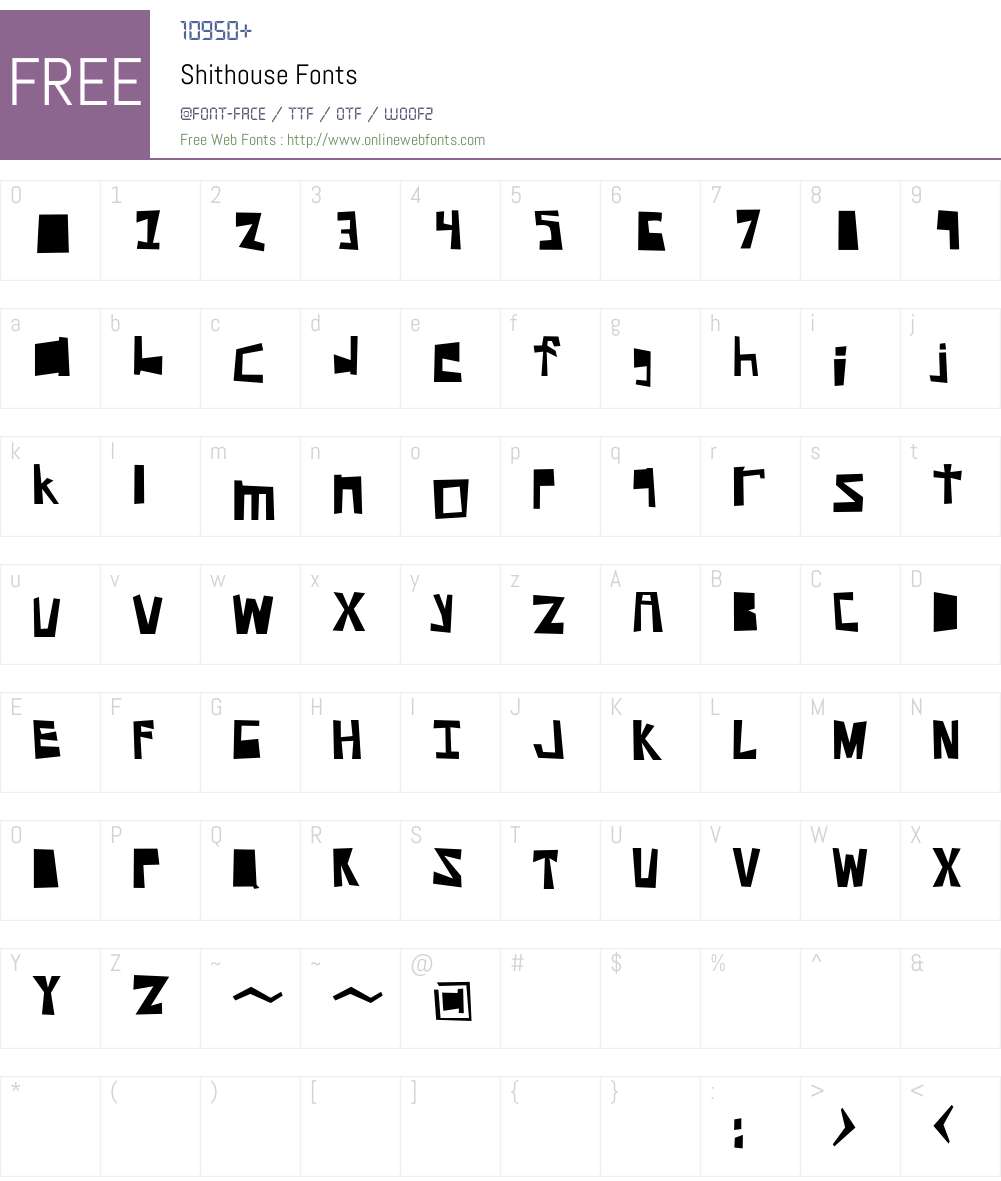 Shithouse Font Screenshots