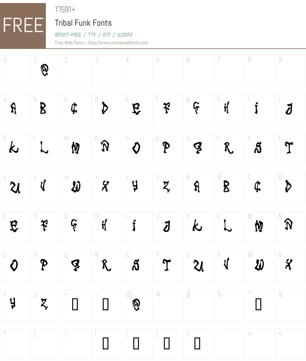 Tribal Funk Font Screenshots