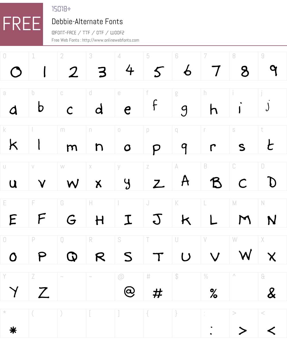 Debbie Font Screenshots