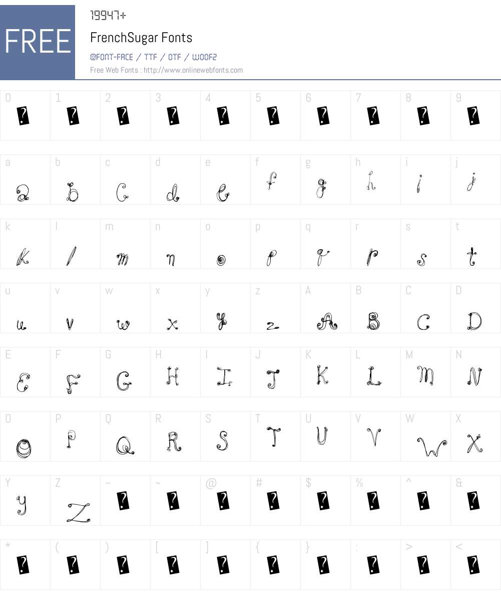 FrenchSugar Font Screenshots