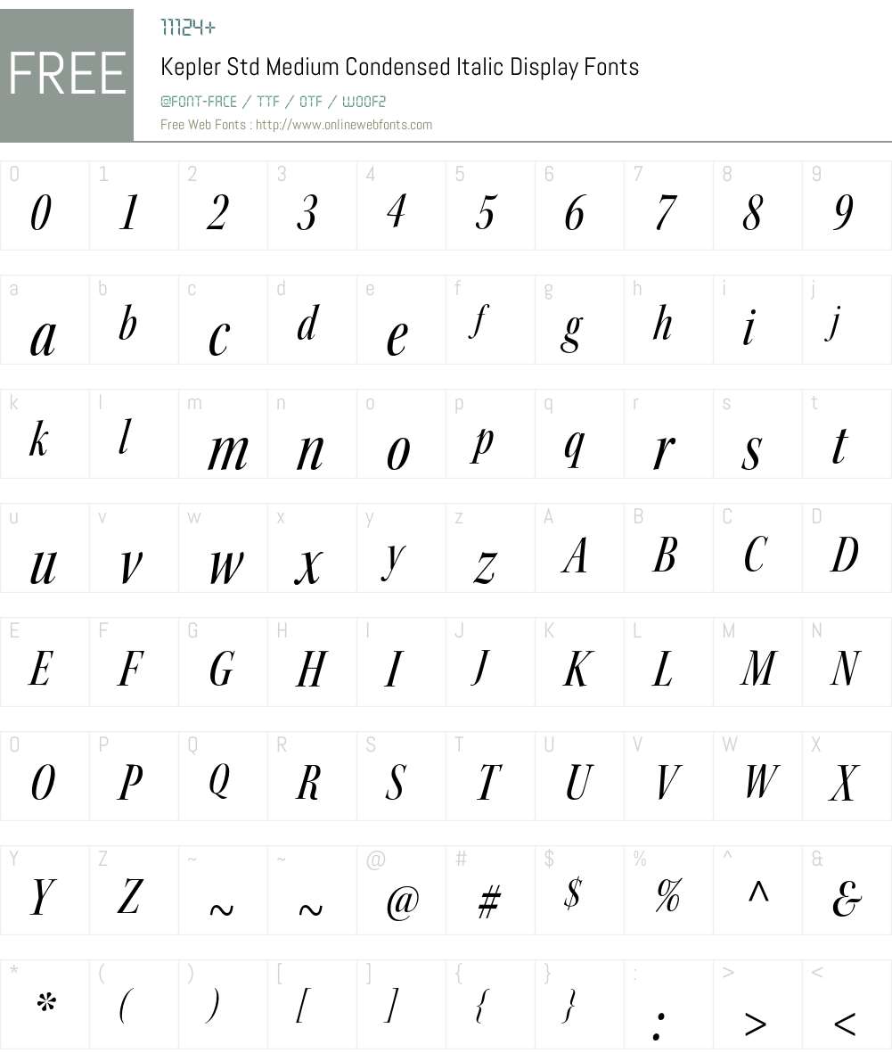 Kepler Std Font Screenshots