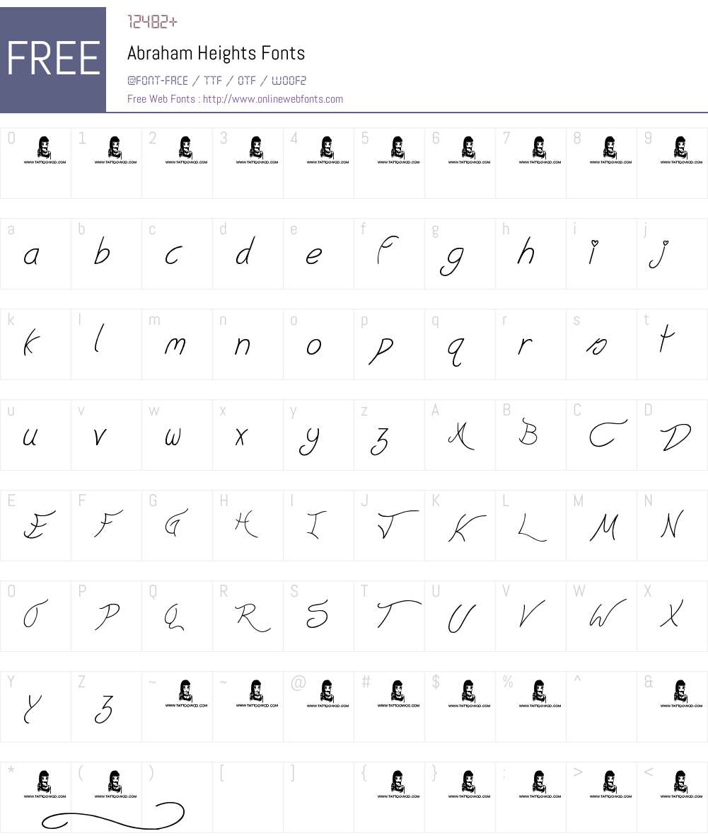 Abraham Heights Font Screenshots