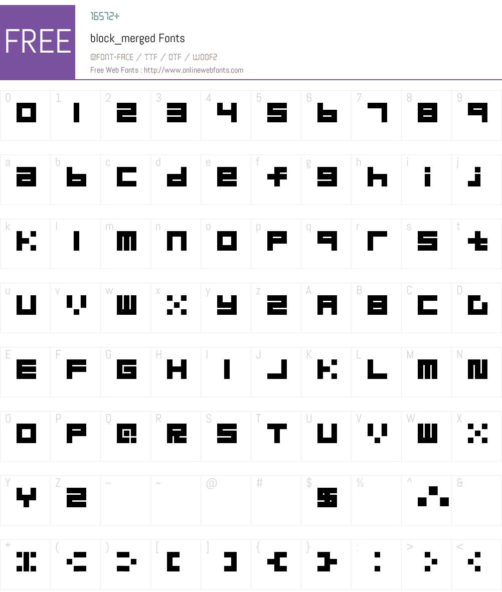 block_merged Font Screenshots