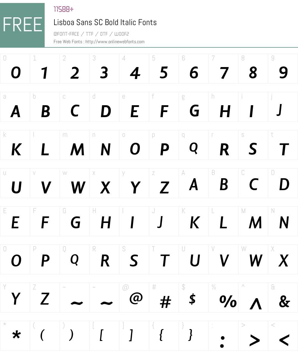 Lisboa Sans SC Font Screenshots