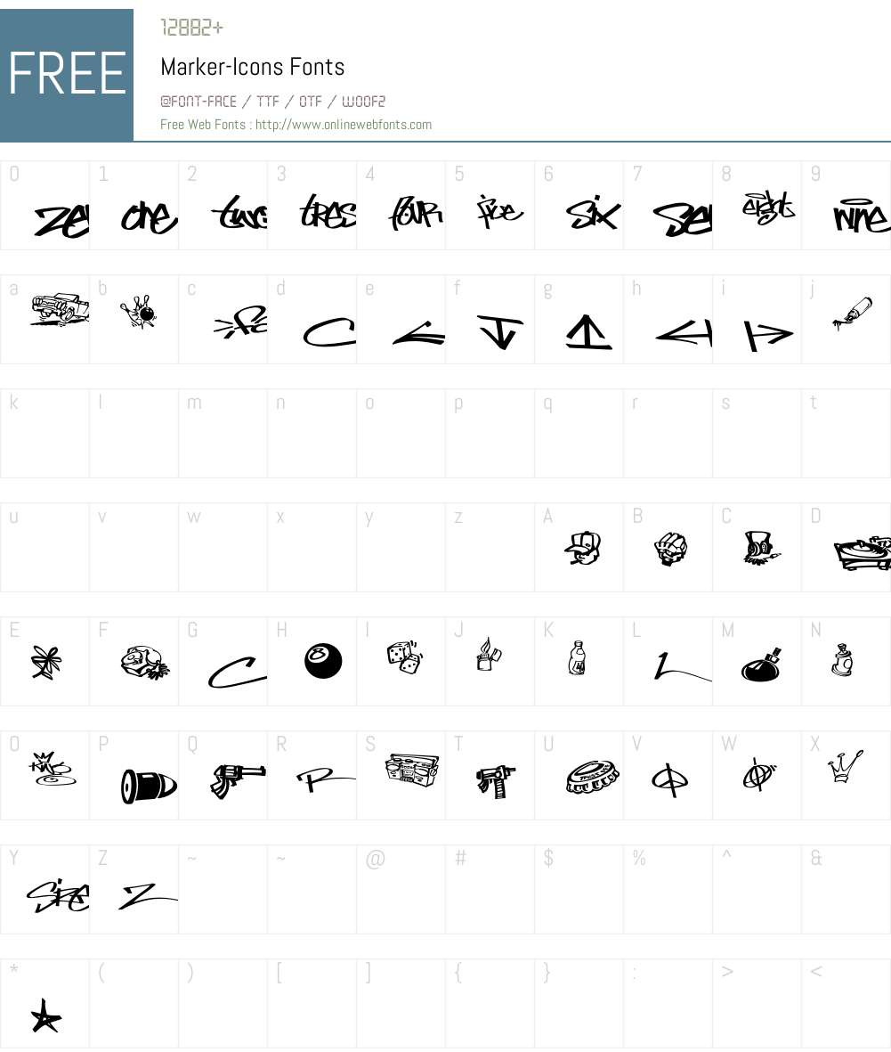 Marker Font Screenshots