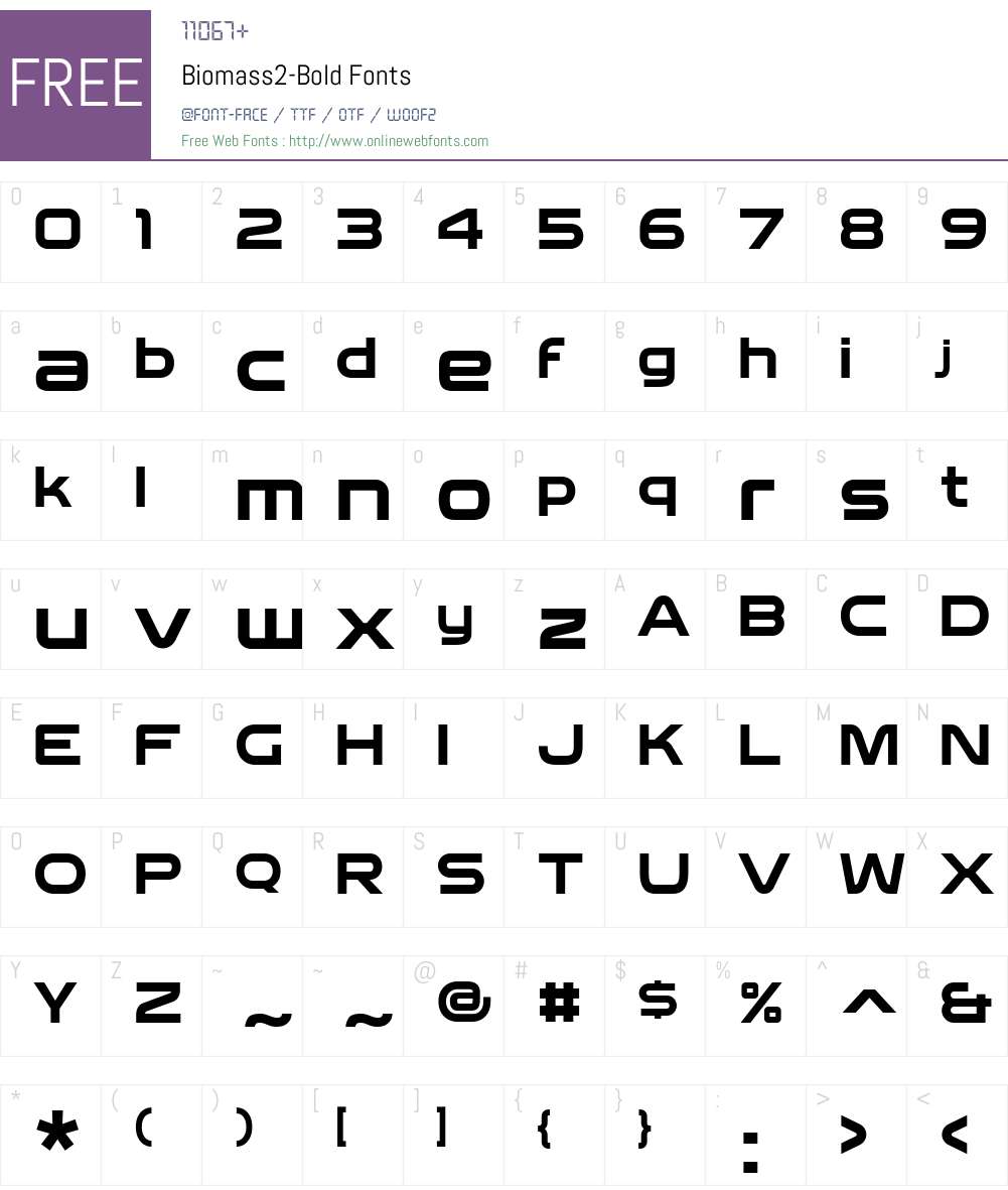 Biomass2 Bold Font Screenshots