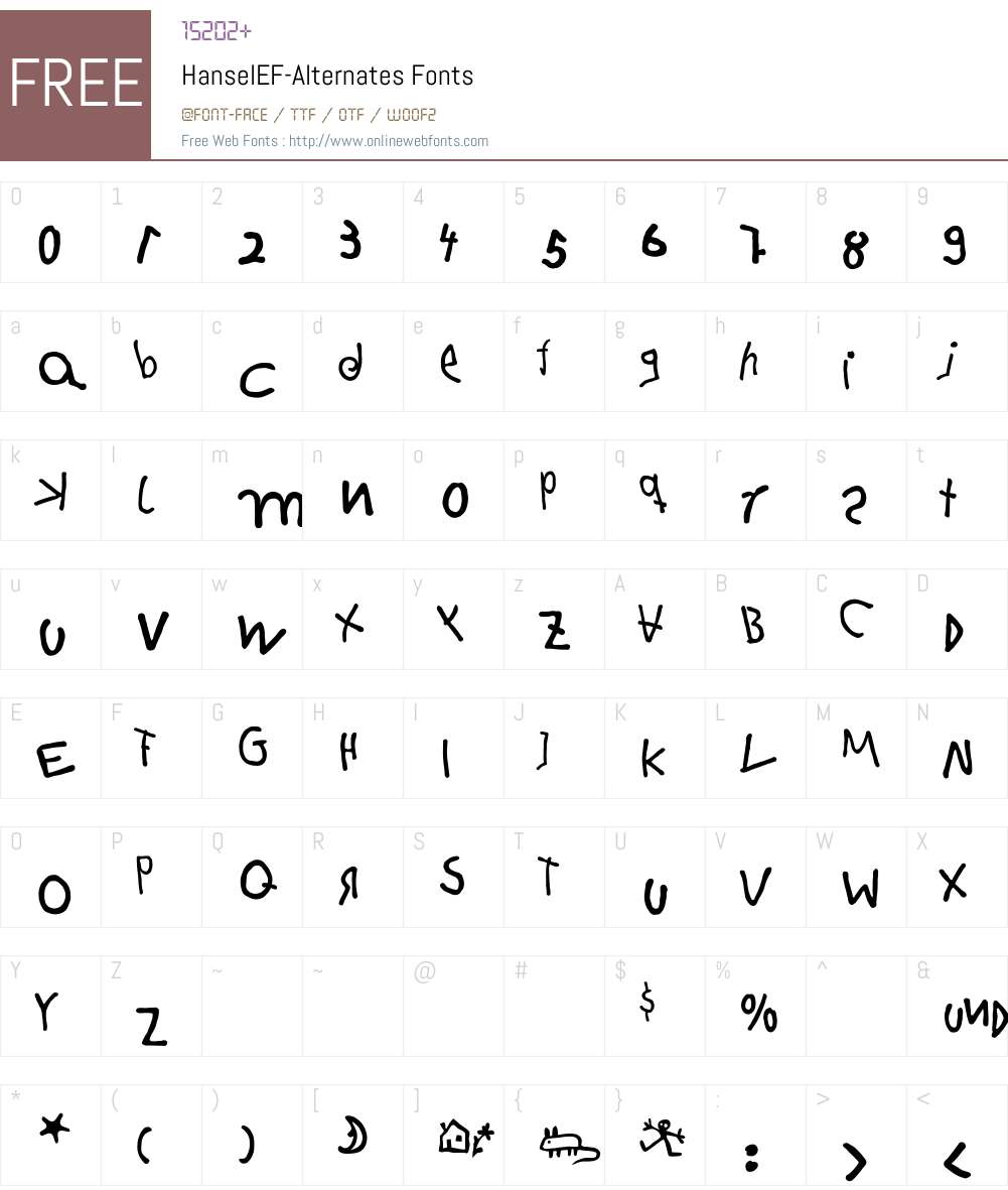 HanselEF Font Screenshots