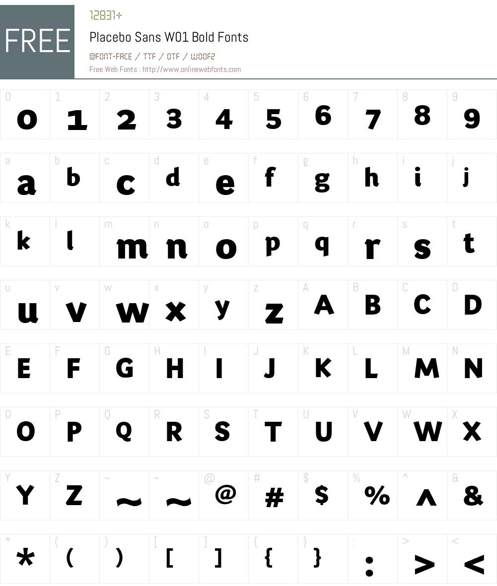 PlaceboSansW01-Bold Font Screenshots
