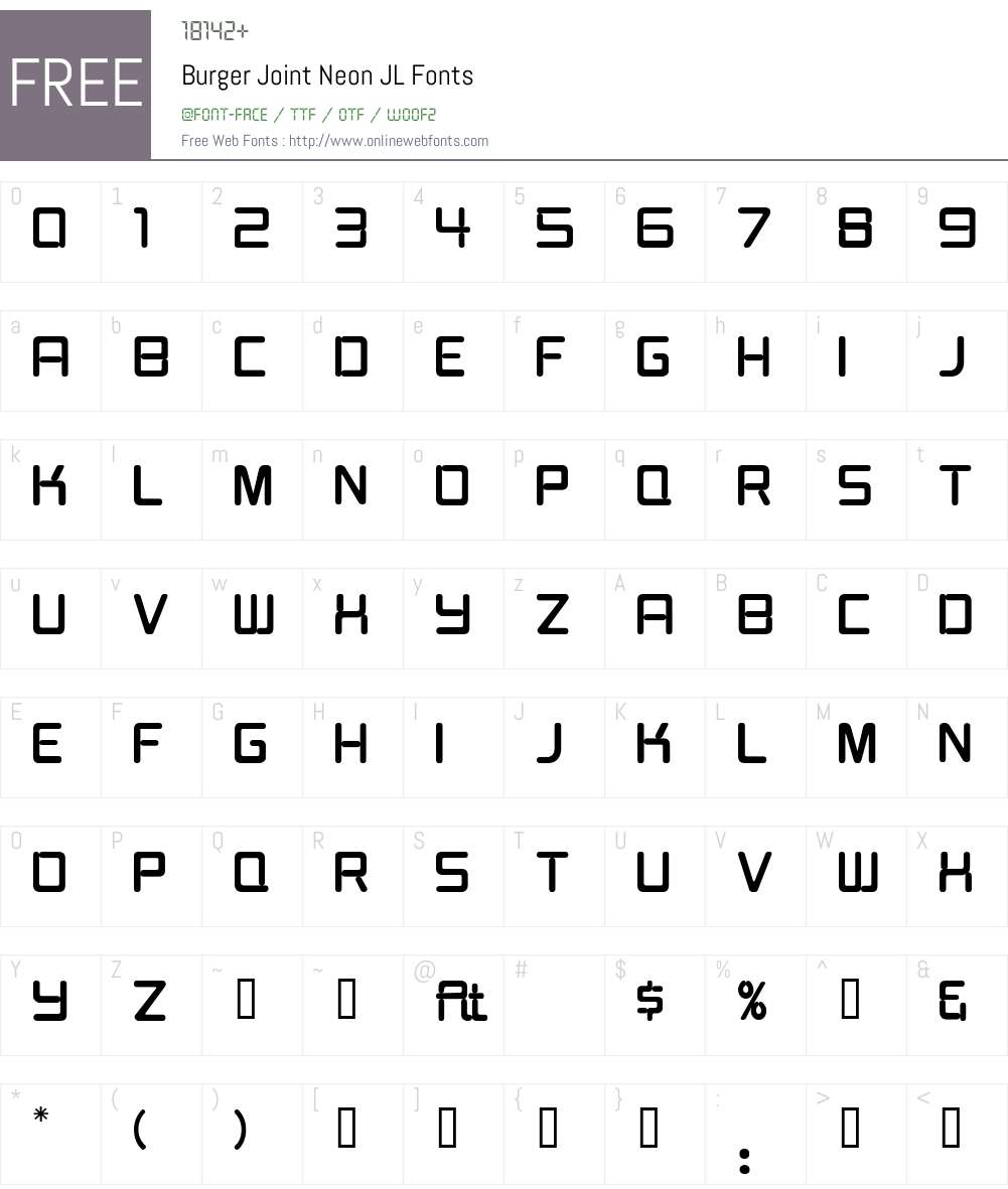 Burger Joint Neon JL Font Screenshots